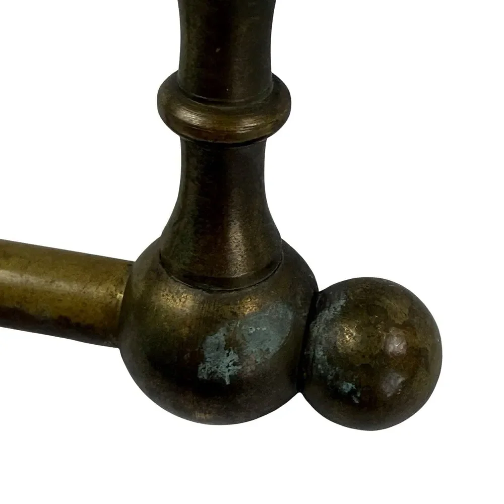 Vintage Koi Fish Dolphin Heraldic Brass Towel Bar Rack Holder MCM 14.5W